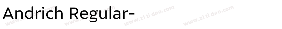 Andrich Regular字体转换